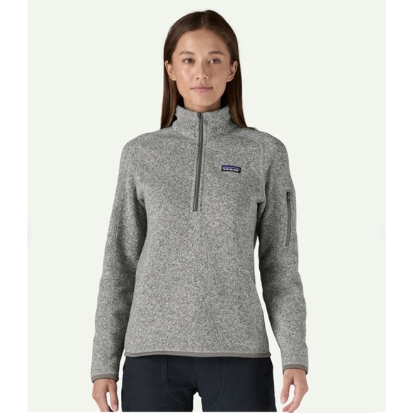 Patagonia Women's Better Sweater 1/4-Zip Fleece Pullover Light Gray Small - Picture 9 of 9